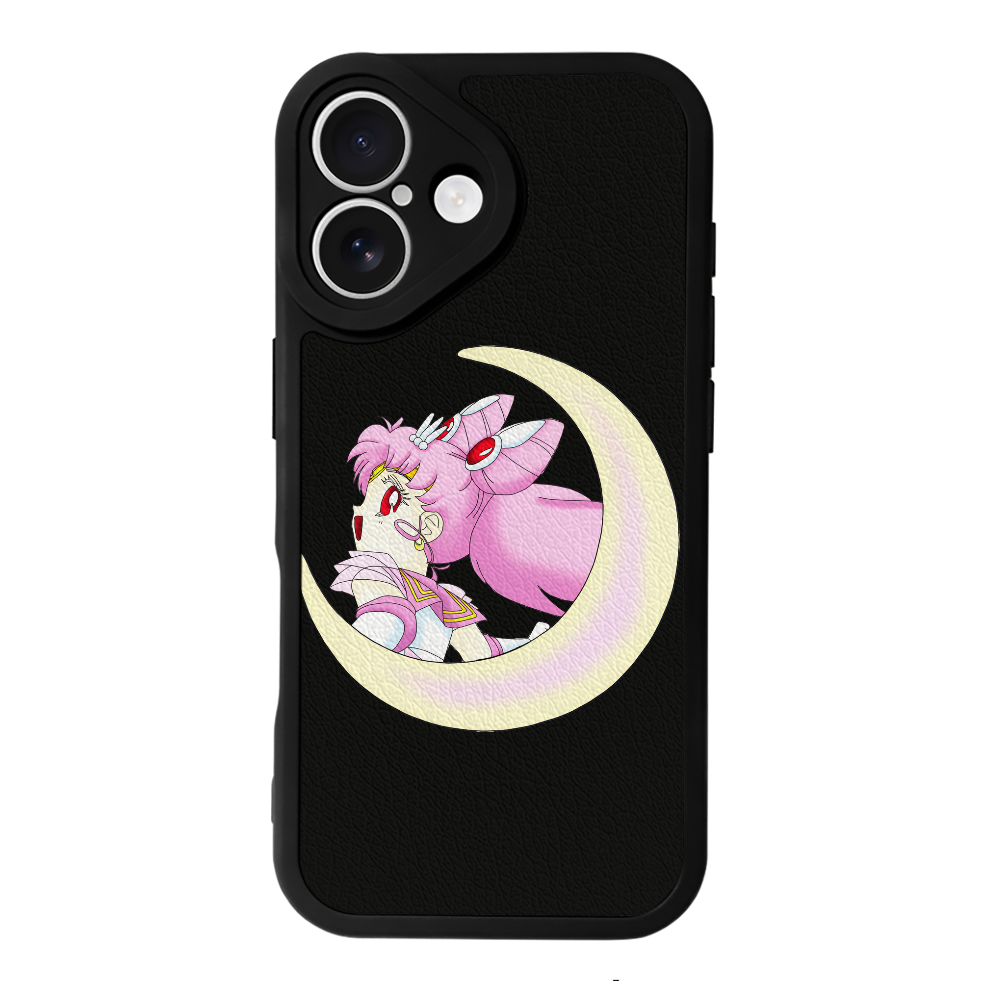 （画像用） 美少女戦士セーラームーン ちびうさ Sailor Moon Chibiusa Tsukino Usagi Small Lady Serenity 【iPhone 16シリーズ対応】シリコンスマホケース（レザー調） 材質：シリコン